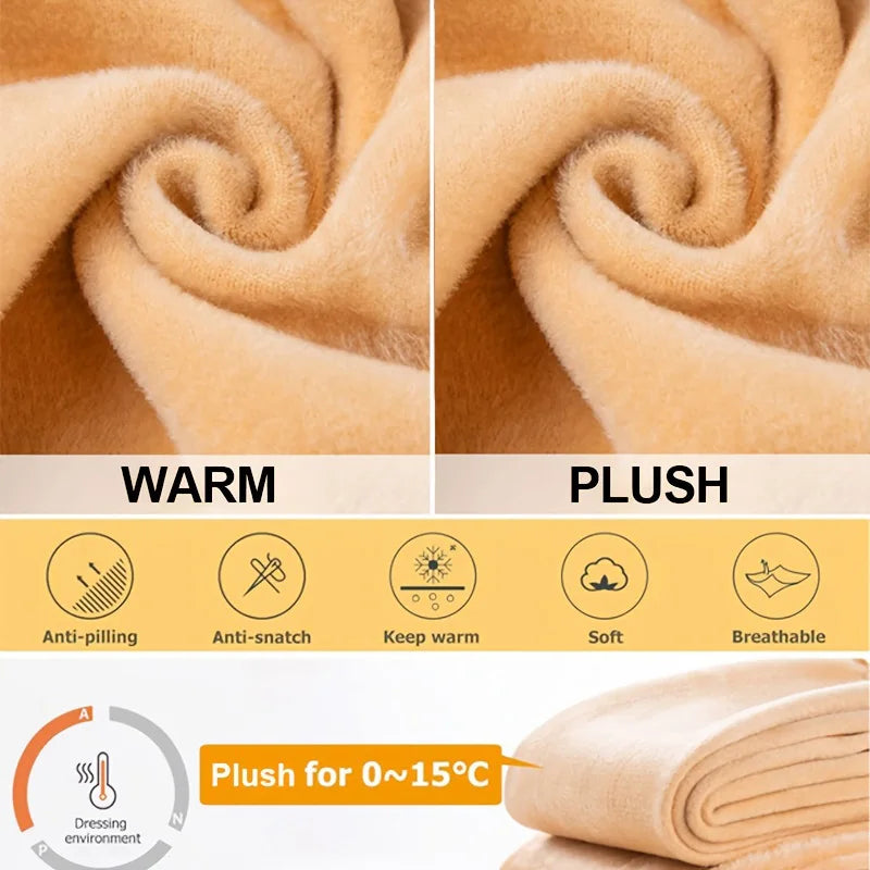 Women's High Waist Thermal Leggings - Warm Fleece Lining for Autumn and Winter | Stretchy, Comfortable, and Slim Fit