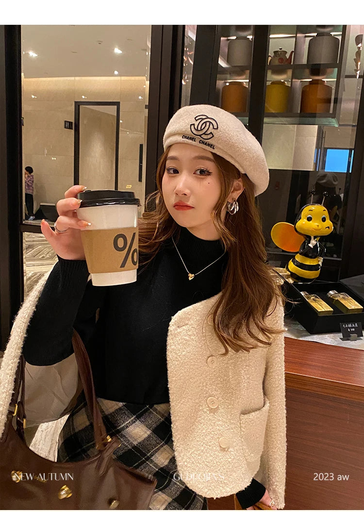 Women's Retro Turtleneck Sweater – Autumn & Winter 2025 Collection | Thickened Thermal Knit with Velvet Lining | Cozy Pullovers & Layering Tops